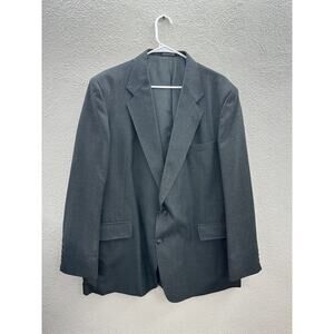 Executive Collection Mens Suit Coat Size 46R Gray Two Button Up Single Breasted